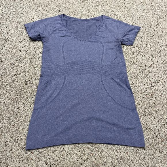 Lululemon Swiftly Tech Run Short Sleeve V Neck Tee Sz 6 Rocksteady Purple Active - Picture 1 of 5